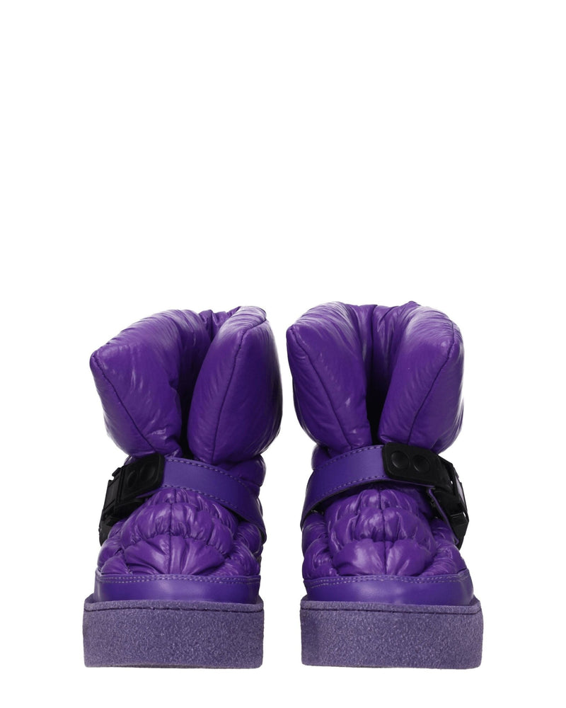 Khrisjoy Purple Polyester Ankle Boots Glam Steals