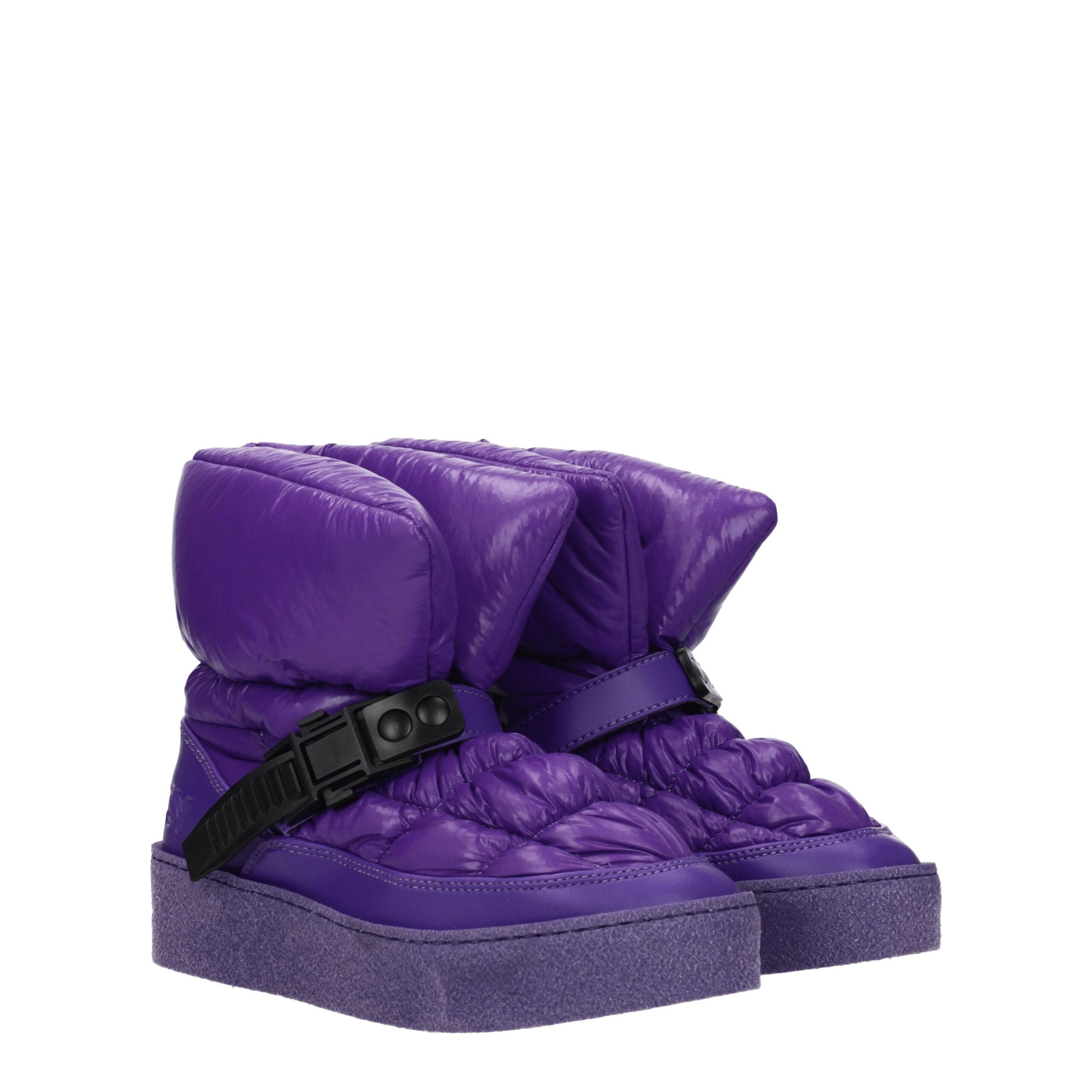 Khrisjoy Purple Polyester Ankle Boots Glam Steals