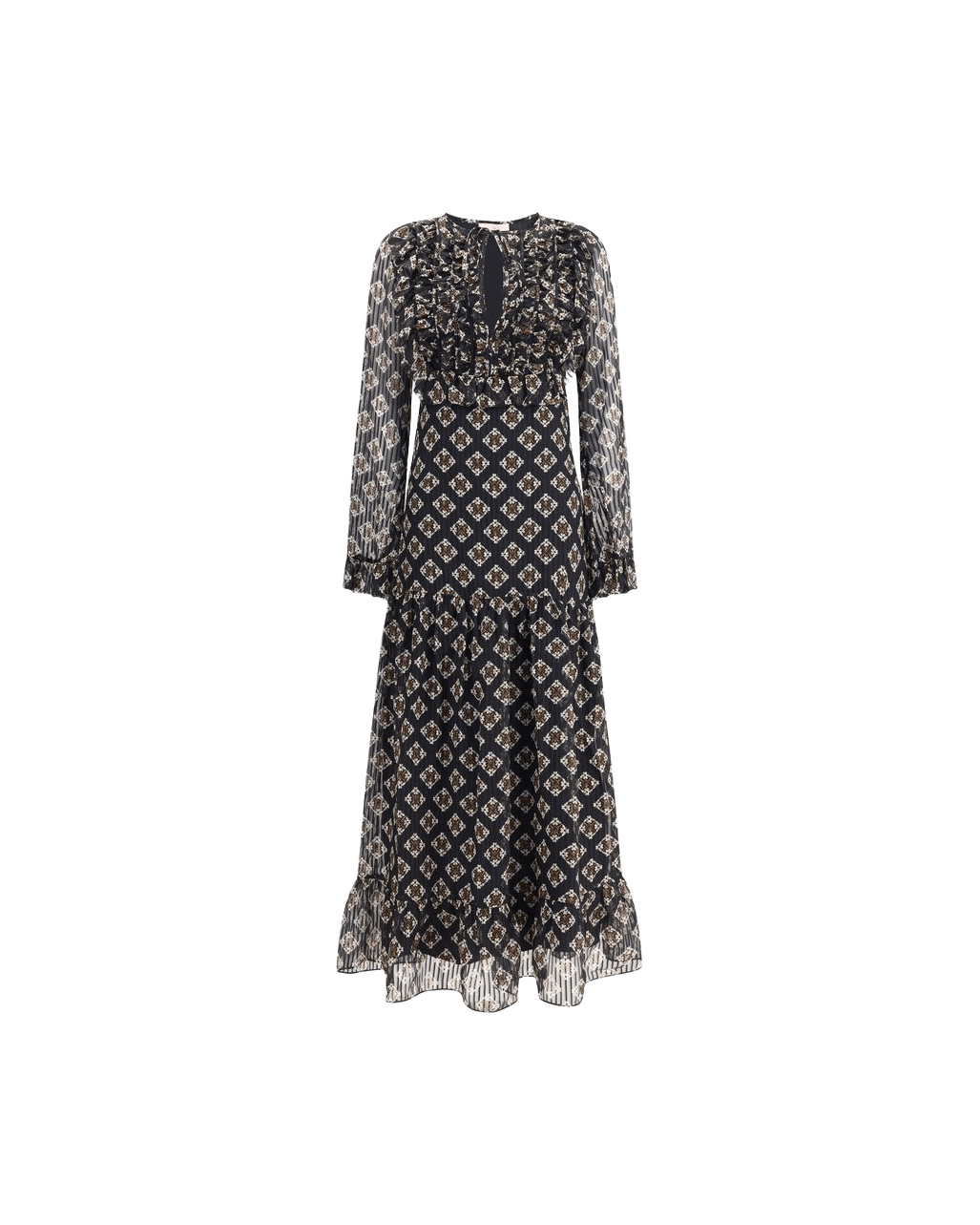 Kristina Ti Black Silk Long Dress Glam Steals