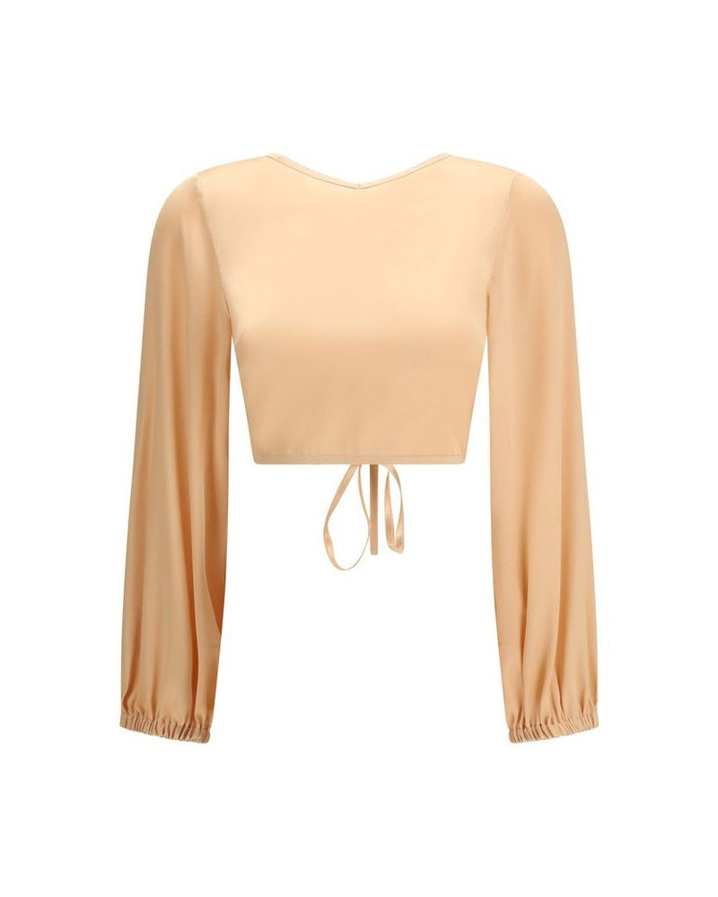 Kristina Ti Orange Silk Blouse Glam Steals