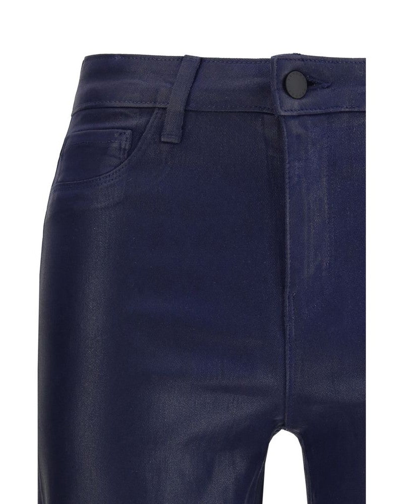L'agence Blue Cotton High Waisted Jeans Glam Steals