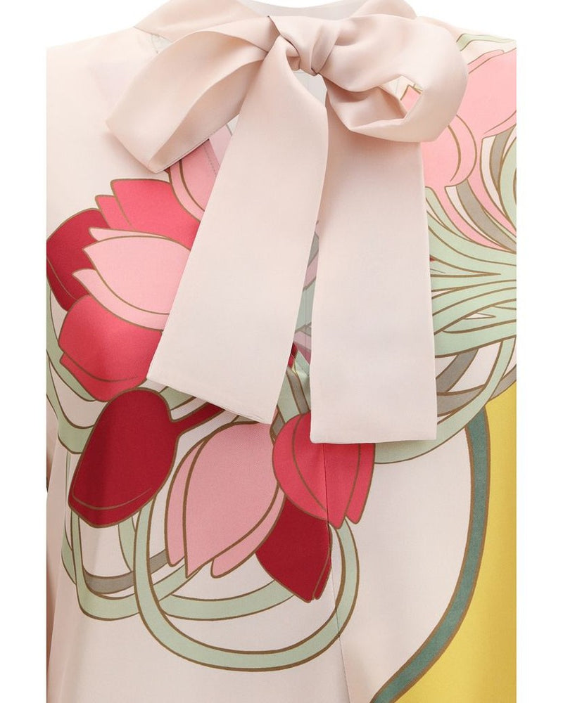 La Double J Multicolor Silk Casual Dress Glam Steals