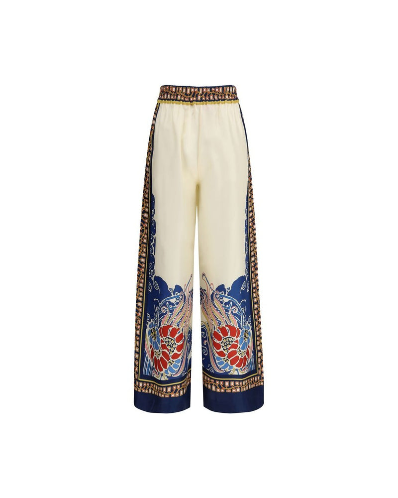 La Double J Multicolor Silk Casual Pant Glam Steals