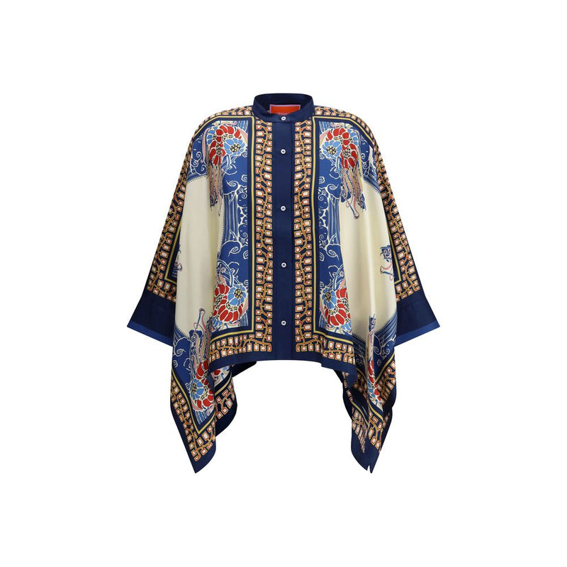 La Double J Multicolor Silk Pattern Shirt Glam Steals