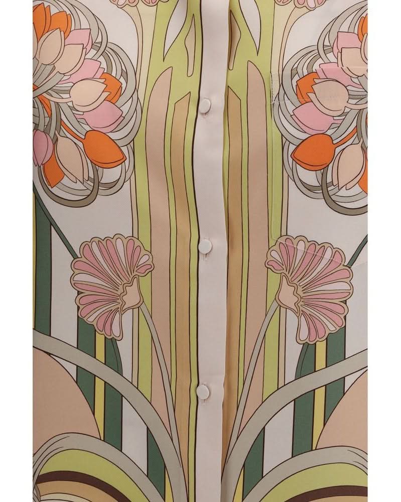 La Double J Multicolor Silk Pattern Shirt Glam Steals