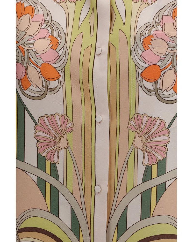 La Double J Multicolor Silk Pattern Shirt Glam Steals