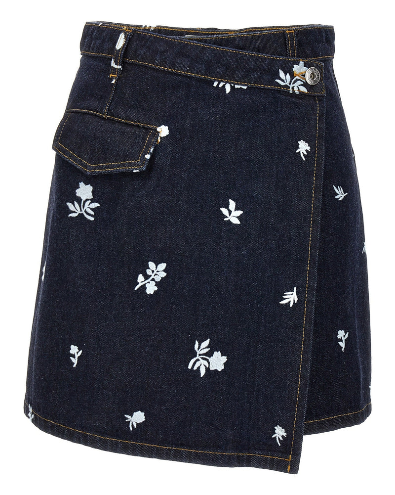 Lanvin All Over Embroidery Skirt Glam Steals