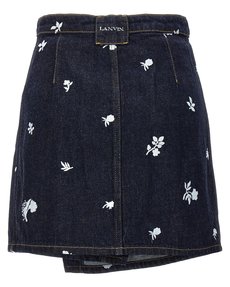 Lanvin All Over Embroidery Skirt Glam Steals