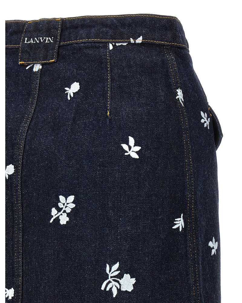 Lanvin All Over Embroidery Skirt Glam Steals