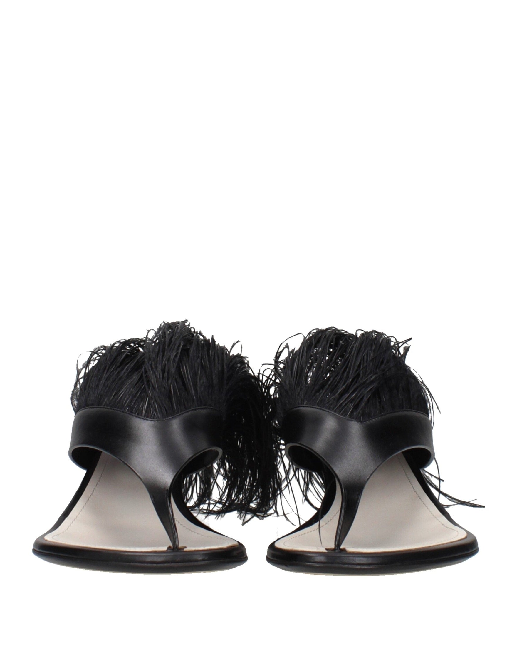 Lanvin Black Leather Flip Flop Sandals Glam Steals