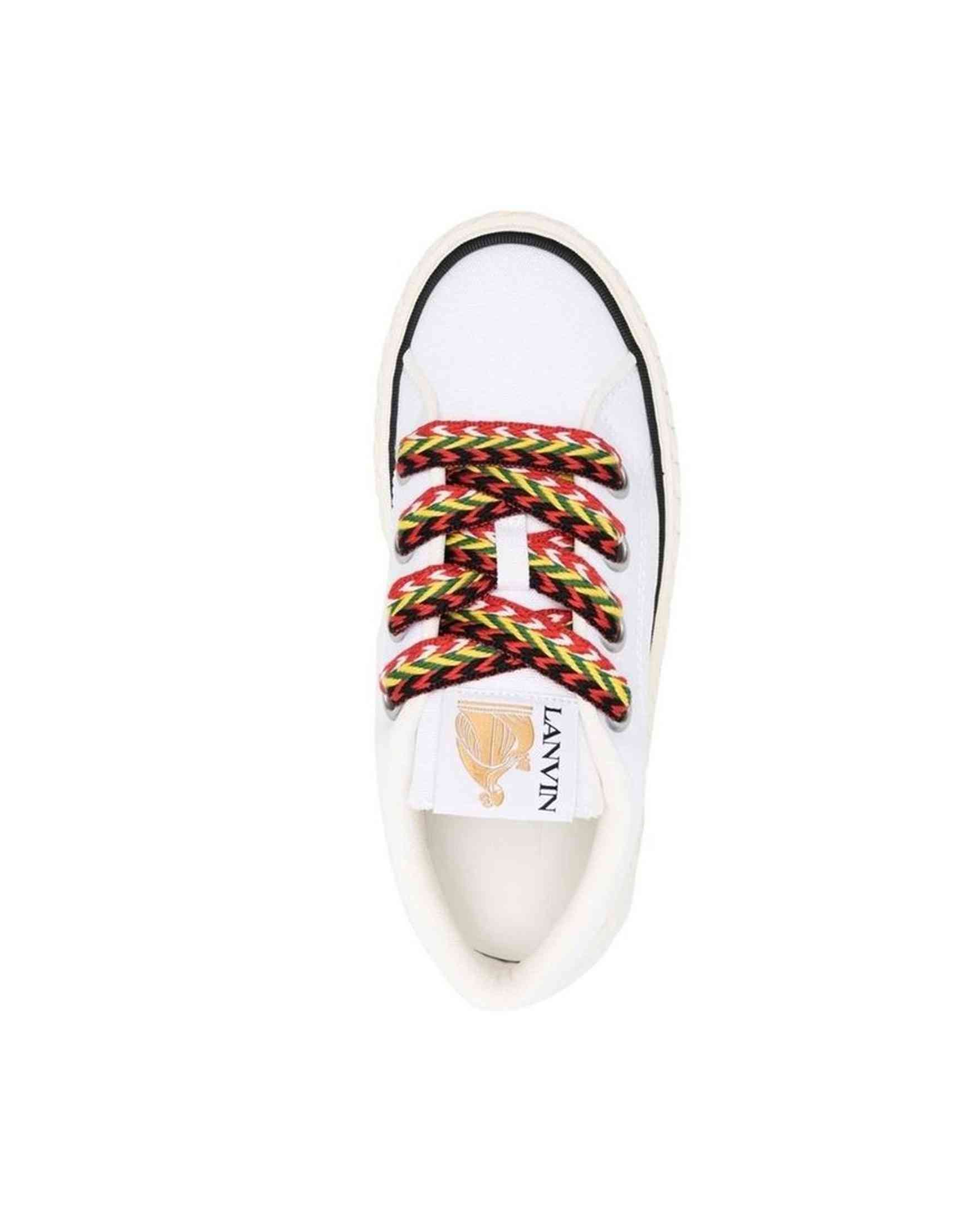 Lanvin Cotton Lace Up Sneakers Glam Steals