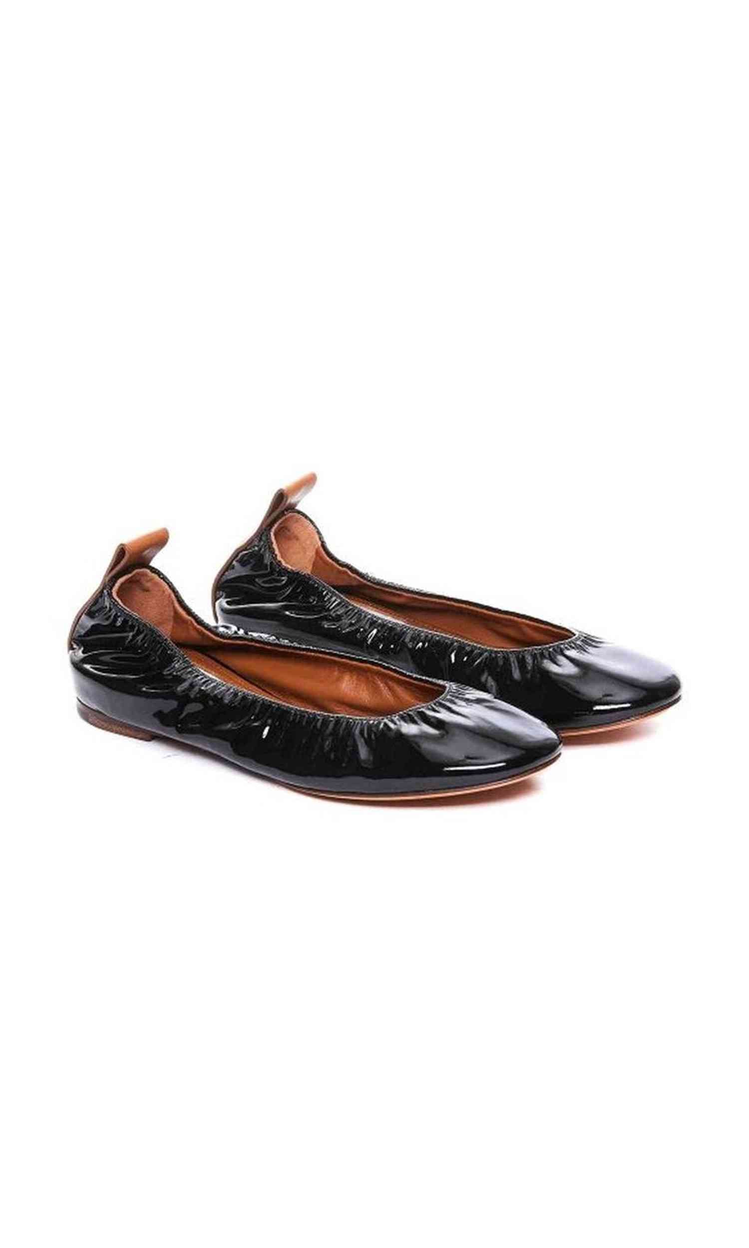 Lanvin Leather Ballerina Flats Glam Steals