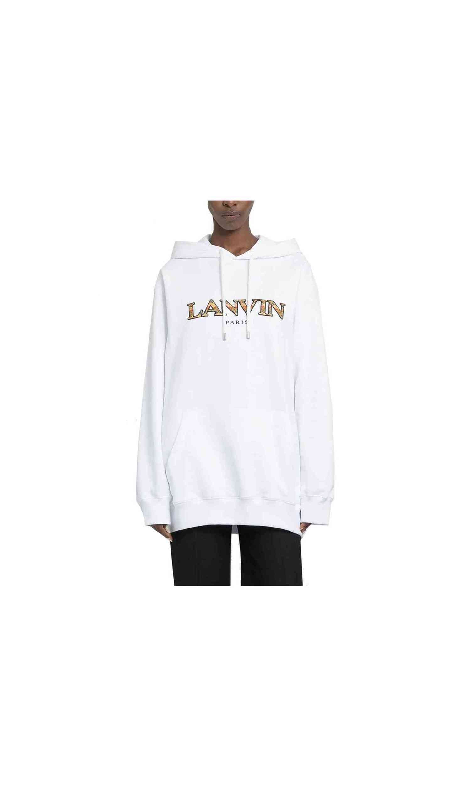 Lanvin Oversized Logo Hoodie Sweat-Shirt Glam Steals