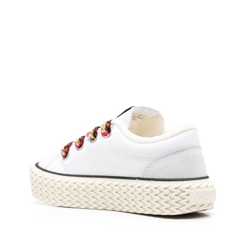 Lanvin White Cotton Low Top Sneakers Glam Steals