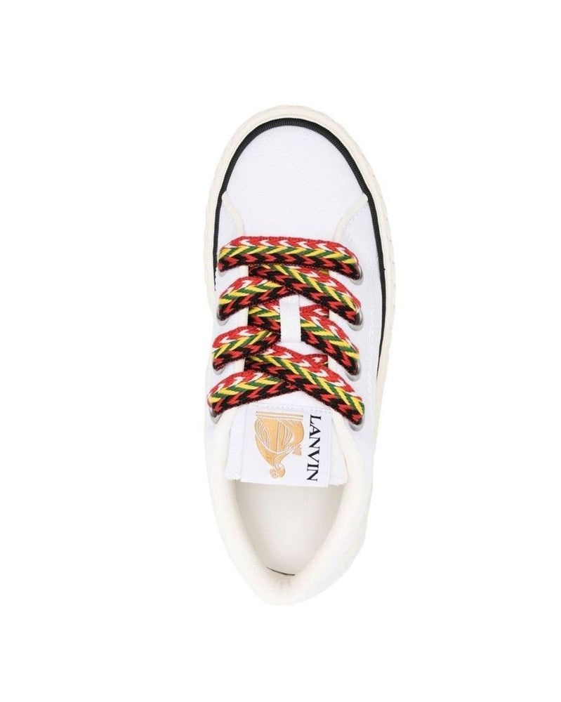 Lanvin White Cotton Low Top Sneakers 