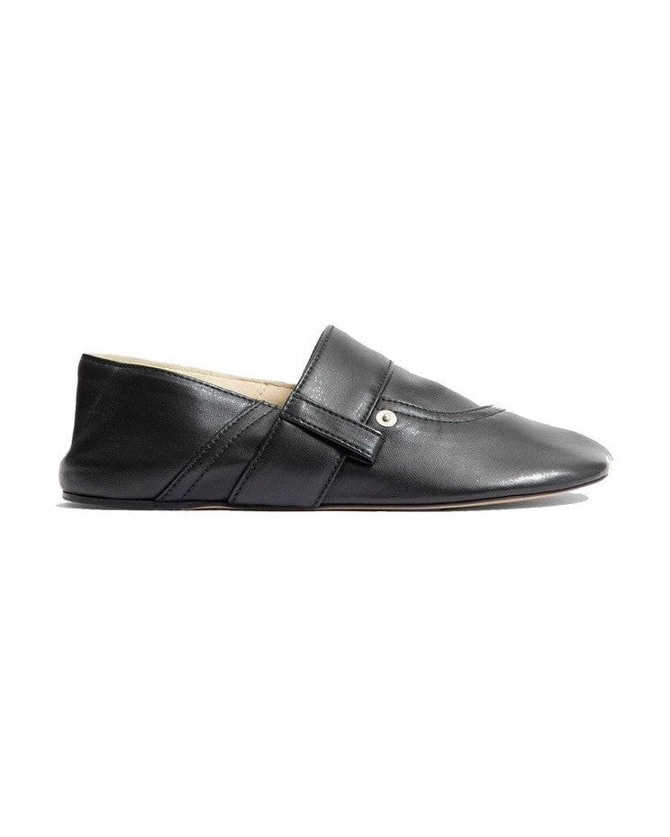 Loewe Black Calfskin Slippers Glam Steals