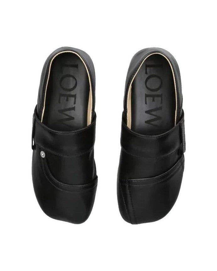 Loewe Black Calfskin Slippers Glam Steals