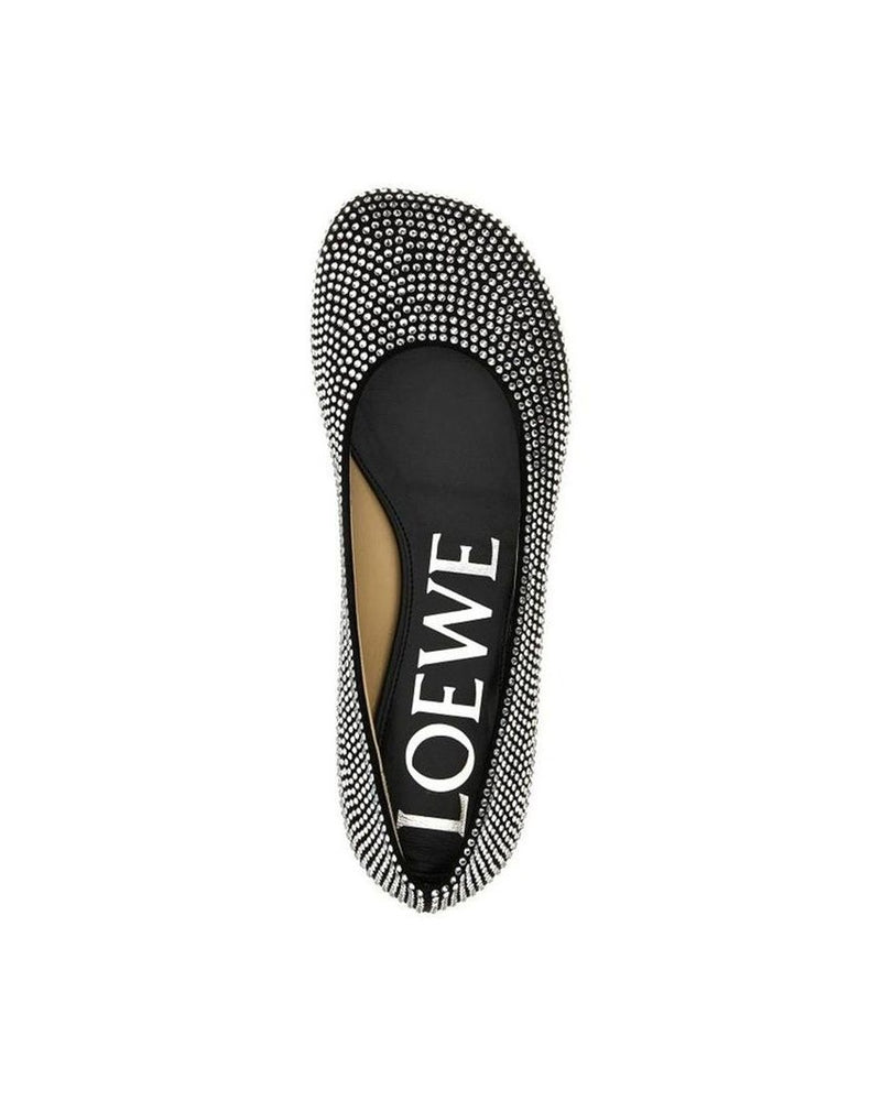 Loewe Black Goatskin Ballet Flats Glam Steals