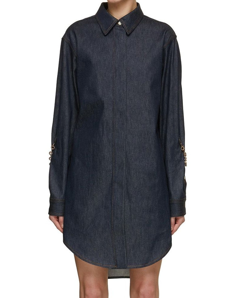 Loewe Blue Cotton Dress Glam Steals