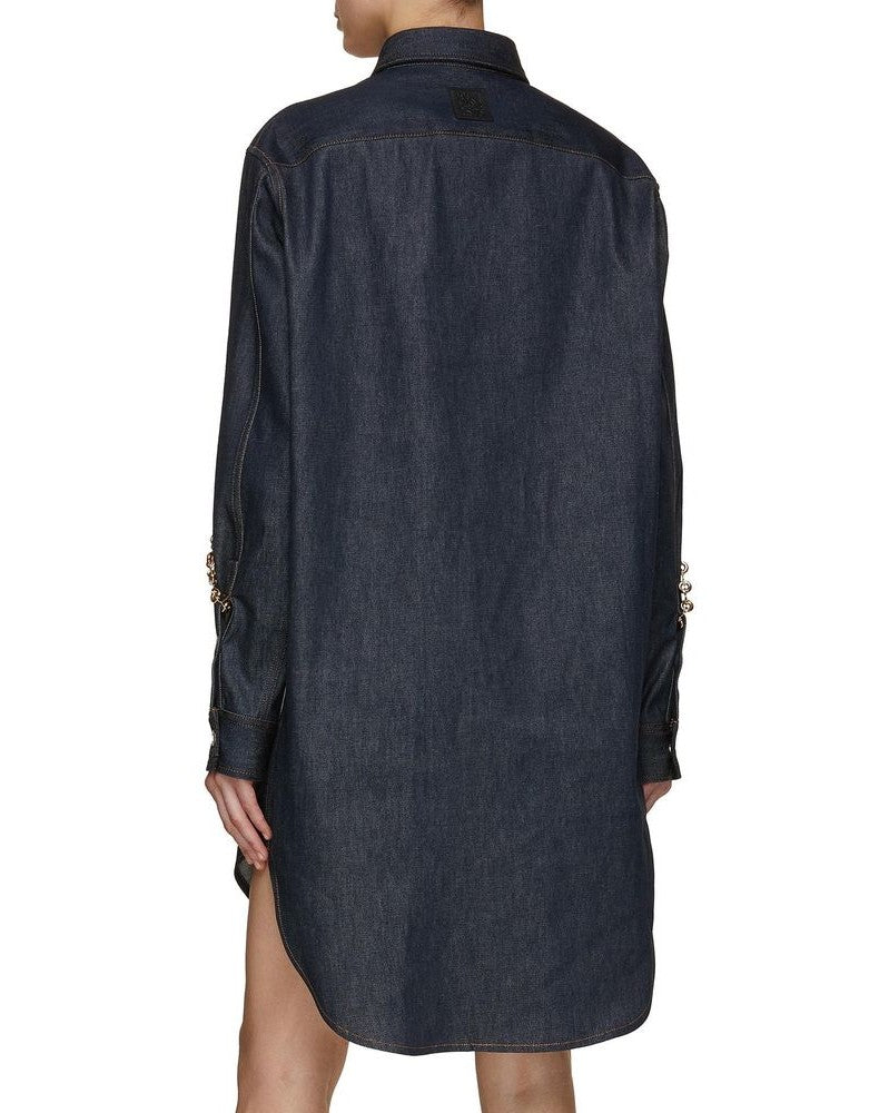 Loewe Blue Cotton Dress Glam Steals