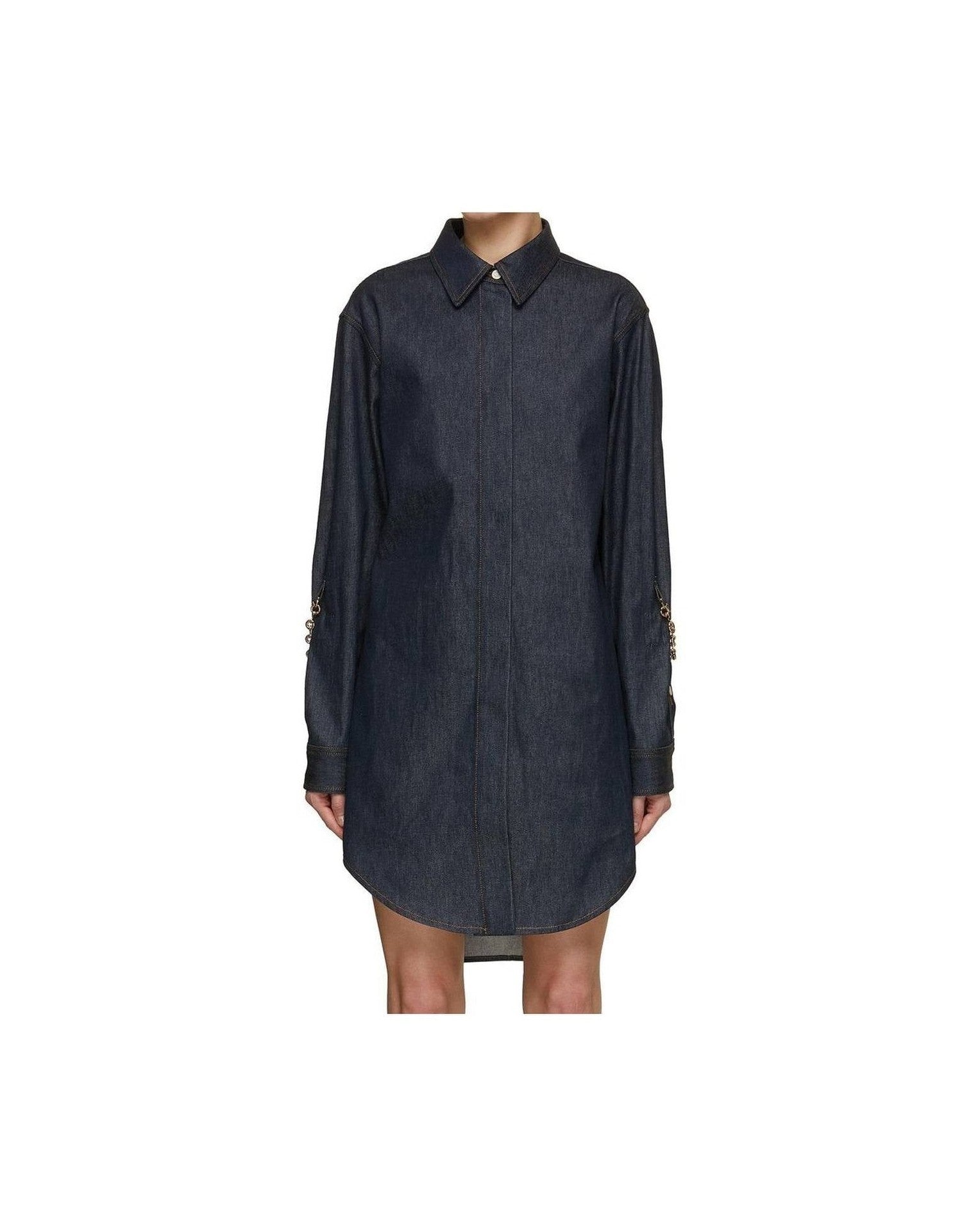 Loewe Denim Chain Shirt Dress Glam Steals