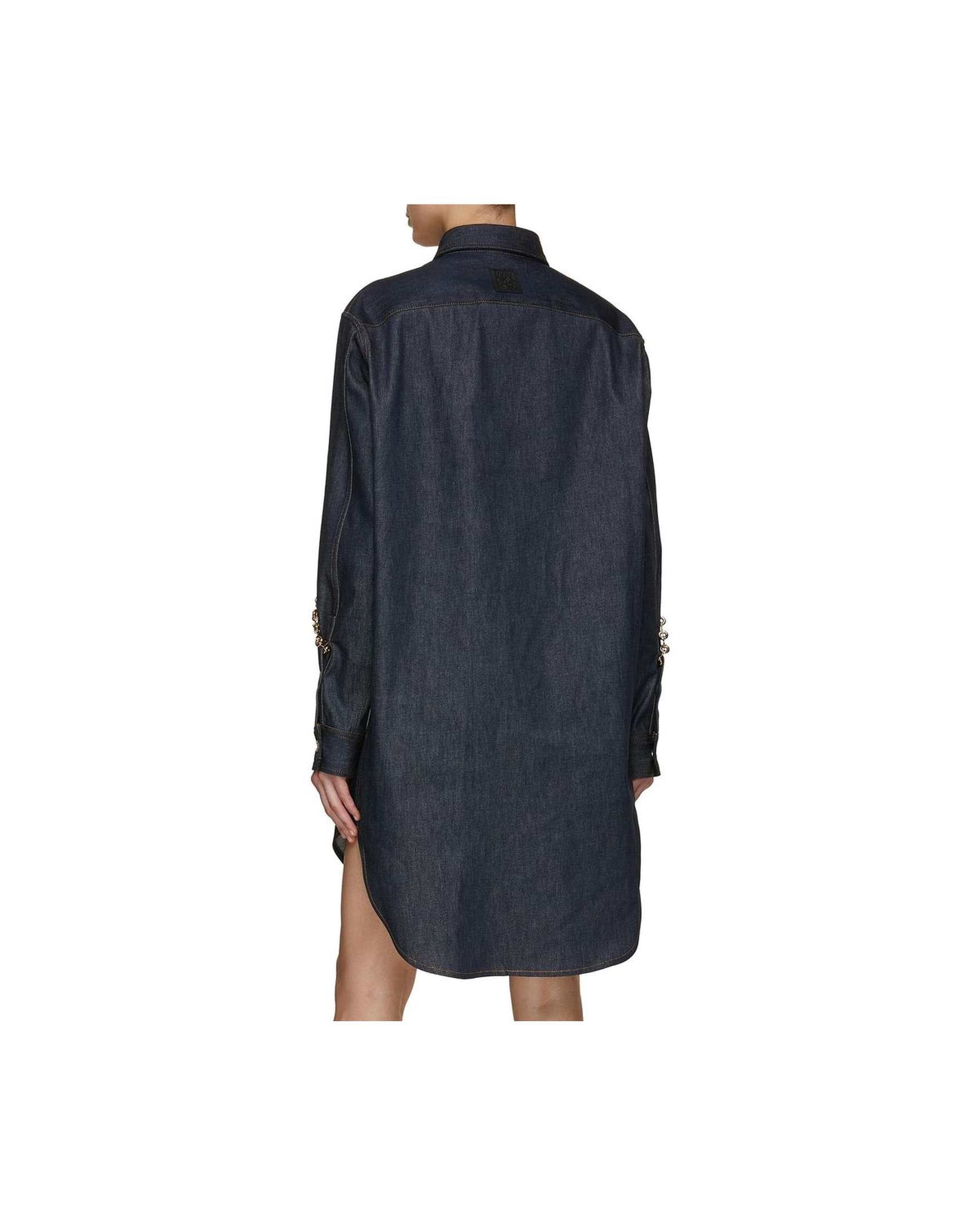 Loewe Denim Chain Shirt Dress Glam Steals