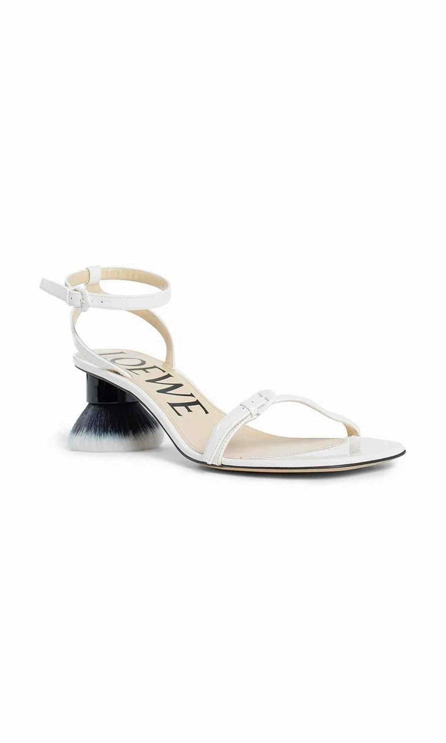 Loewe Leather Petal Brush Sandals Glam Steals