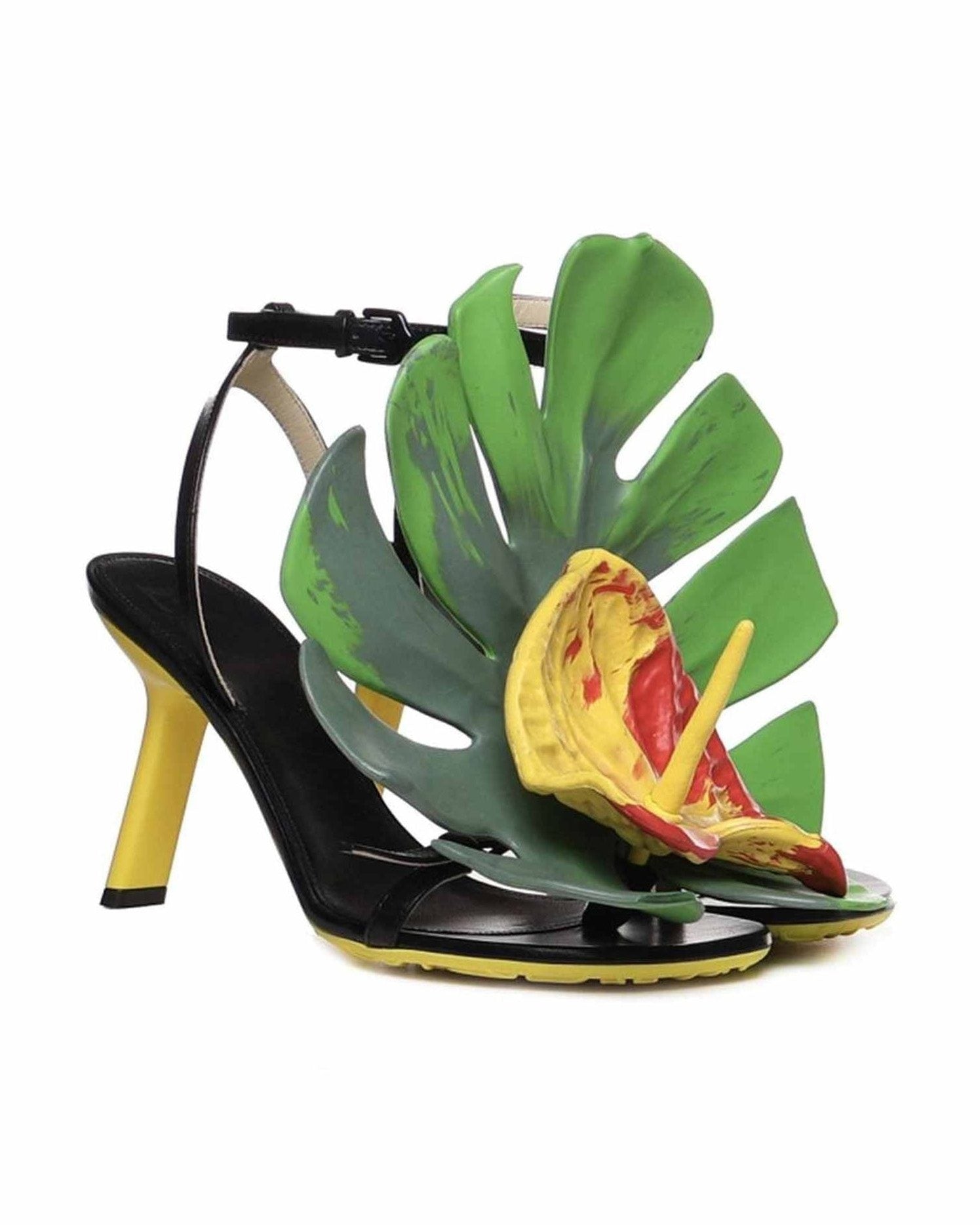 Loewe Leather Petal Monstera Sandals Glam Steals