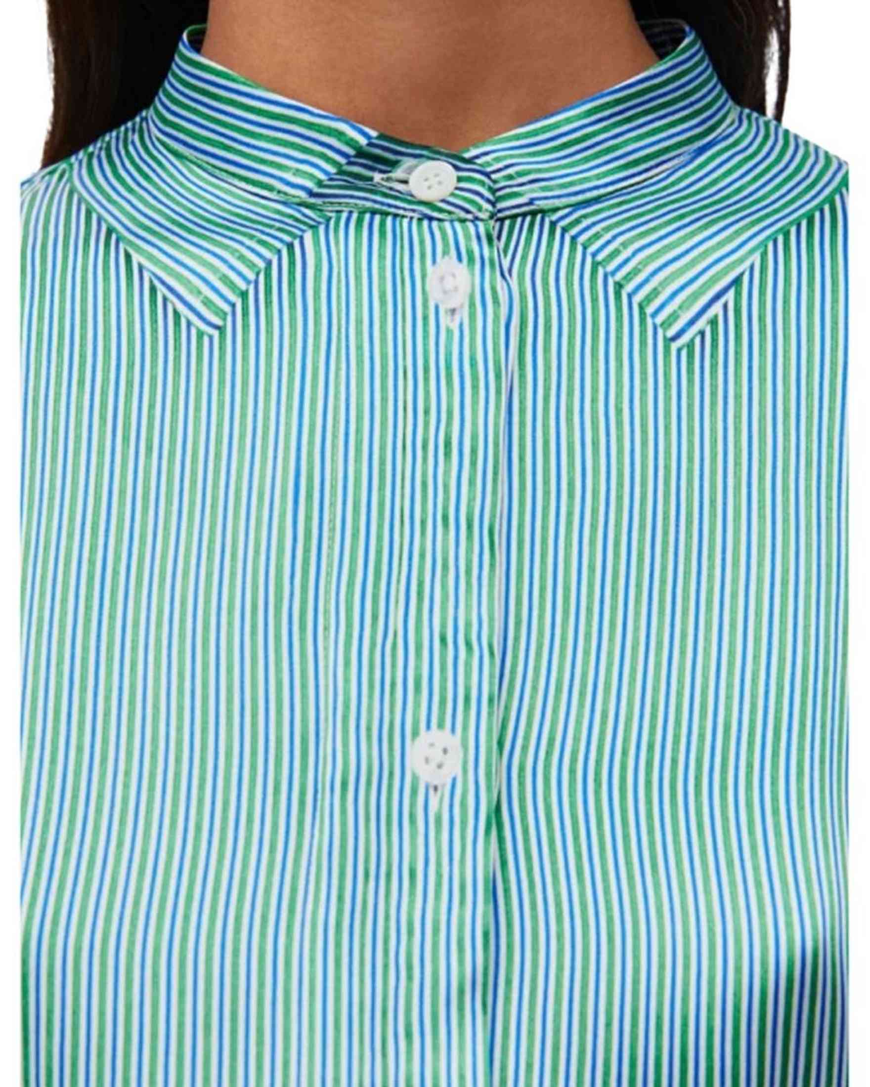 Loewe Silk Blend Striped Shirt Glam Steals