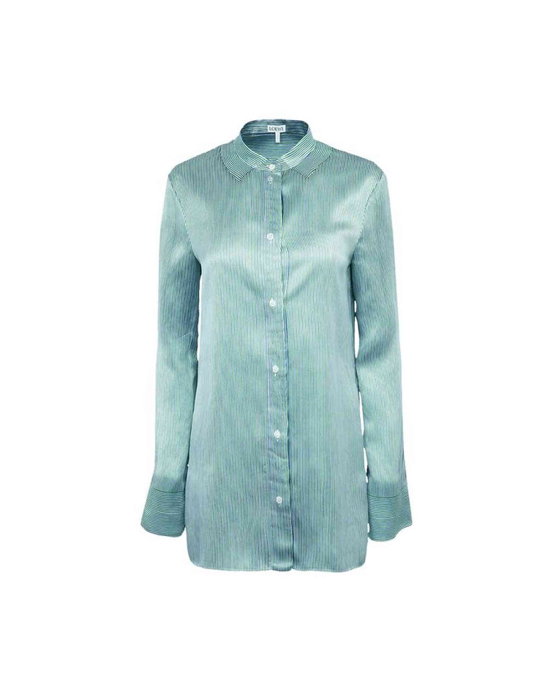 Loewe Silk Blend Striped Shirt Glam Steals
