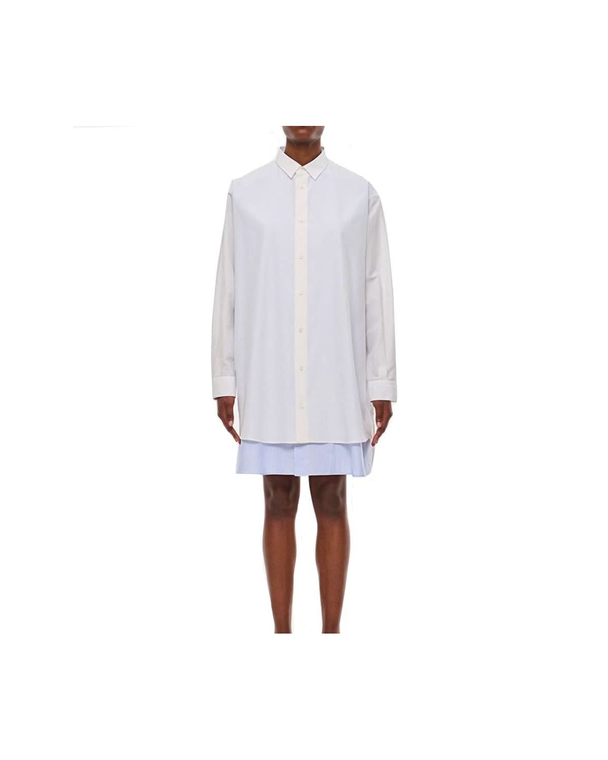 Loewe White Cotton Casual Dress Glam Steals