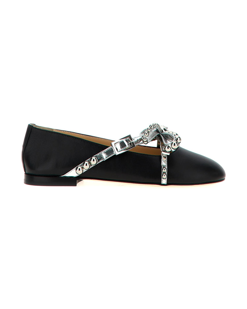 Mach & Mach Crystal Studs Ballet Flats Flat Shoes