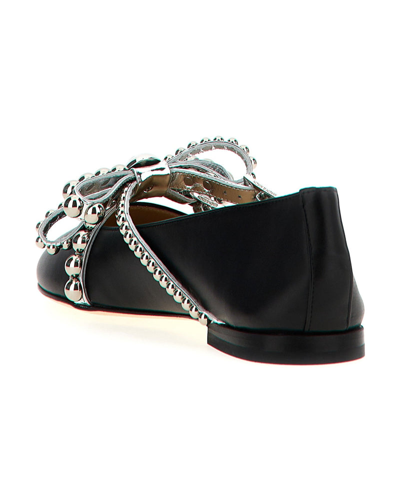 Mach & Mach Crystal Studs Ballet Flats Flat Shoes
