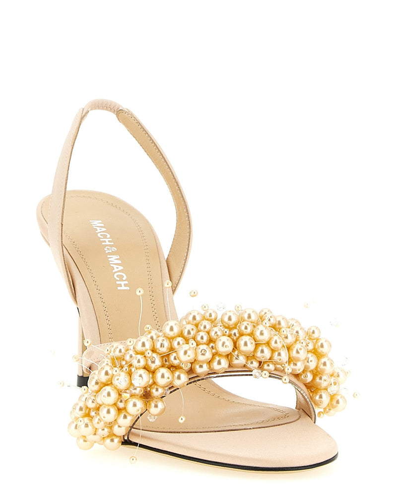 Mach & Mach Floating Pearl Sandals Glam Steals