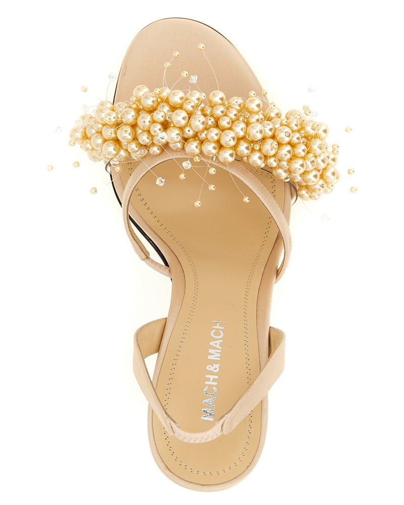 Mach & Mach Floating Pearl Sandals Glam Steals
