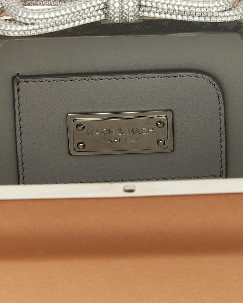 Mach & Mach Satin Double Bow Clutch Glam Steals