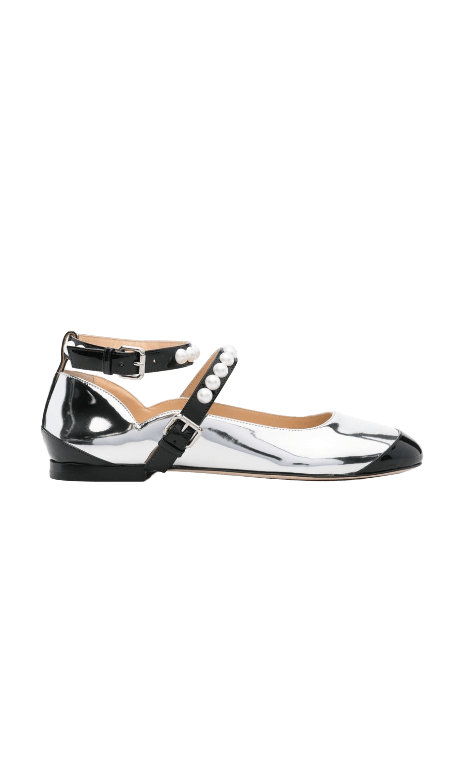 Mach & Mach Silver Flat Shoes Glam Steals