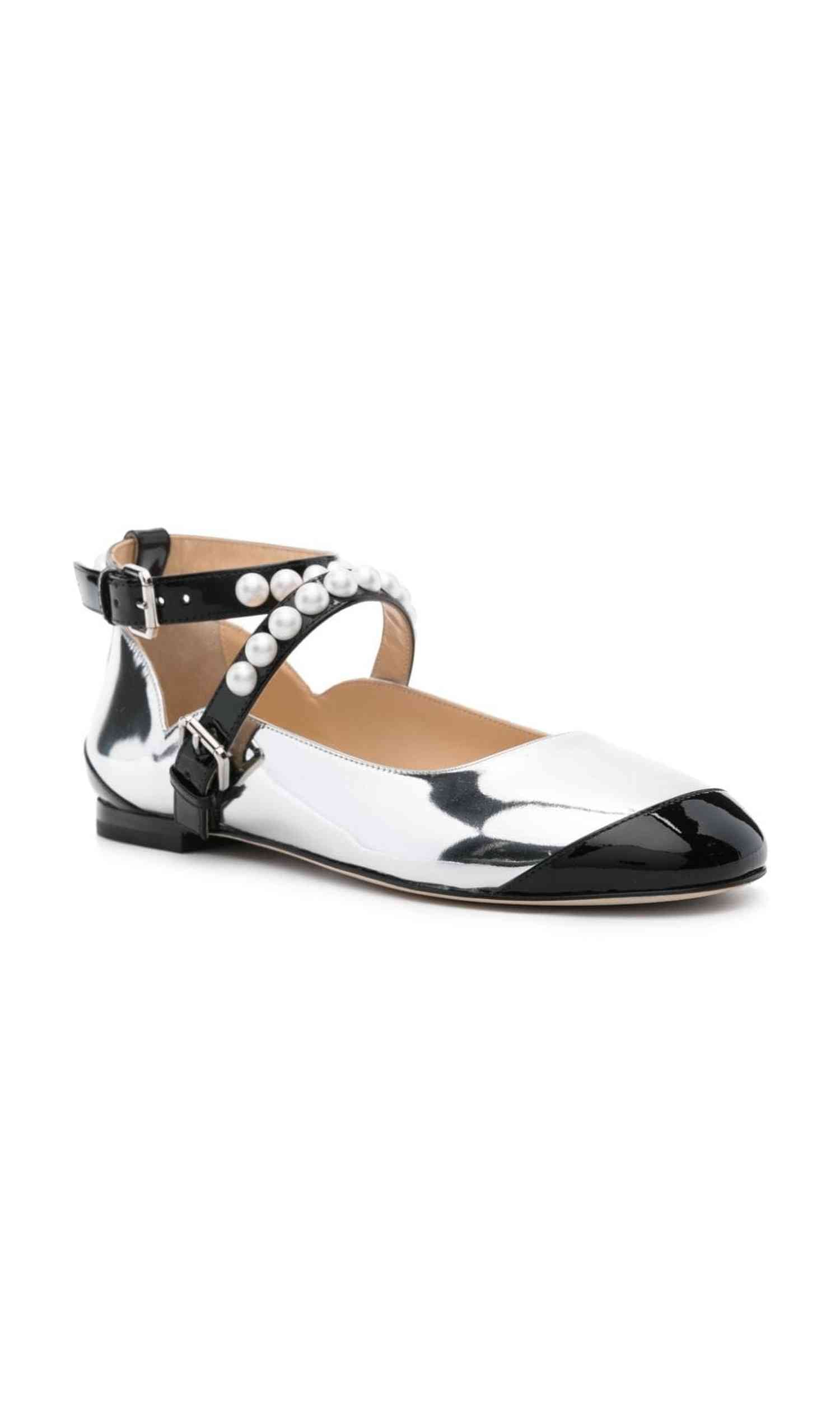 Mach & Mach Silver Flat Shoes Glam Steals