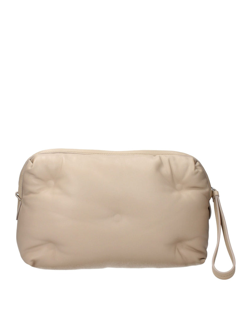 Maison Margiela Beige Leather Clutch Bag Glam Steals