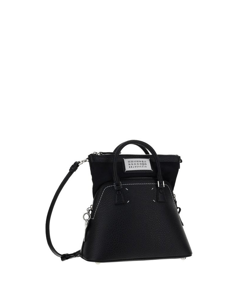 Maison Margiela Black Calf Leather Bos Taurus Handbag 