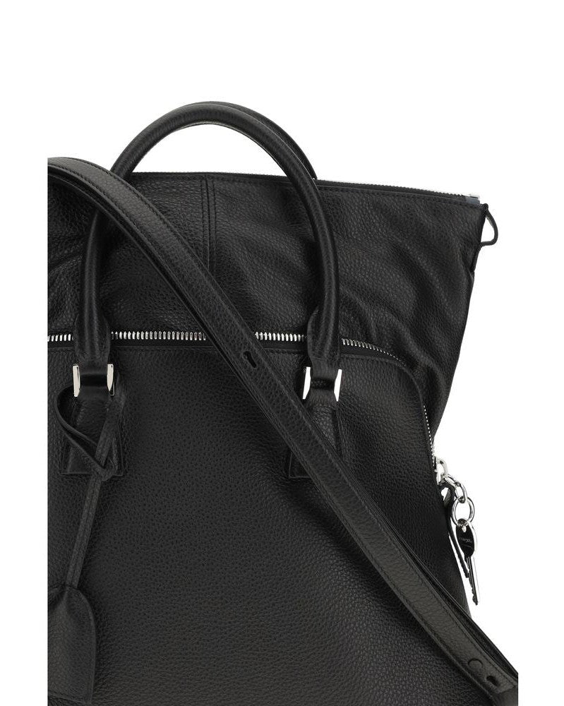 Maison Margiela Black Calf Leather Bos Taurus Handbag Glam Steals