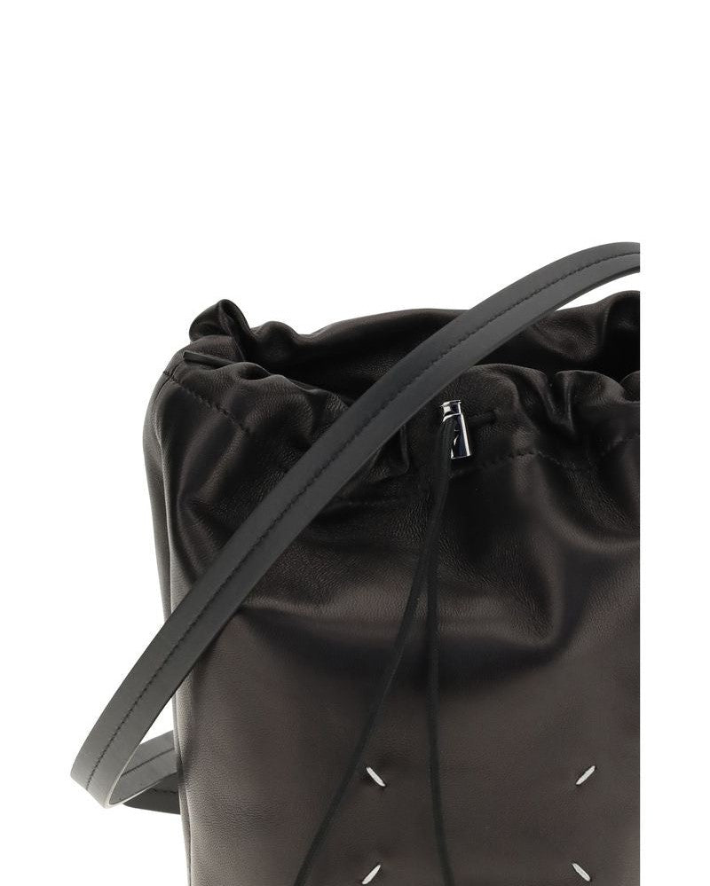 Maison Margiela Black Calf Leather Bos Taurus Shoulder Bag Glam Steals