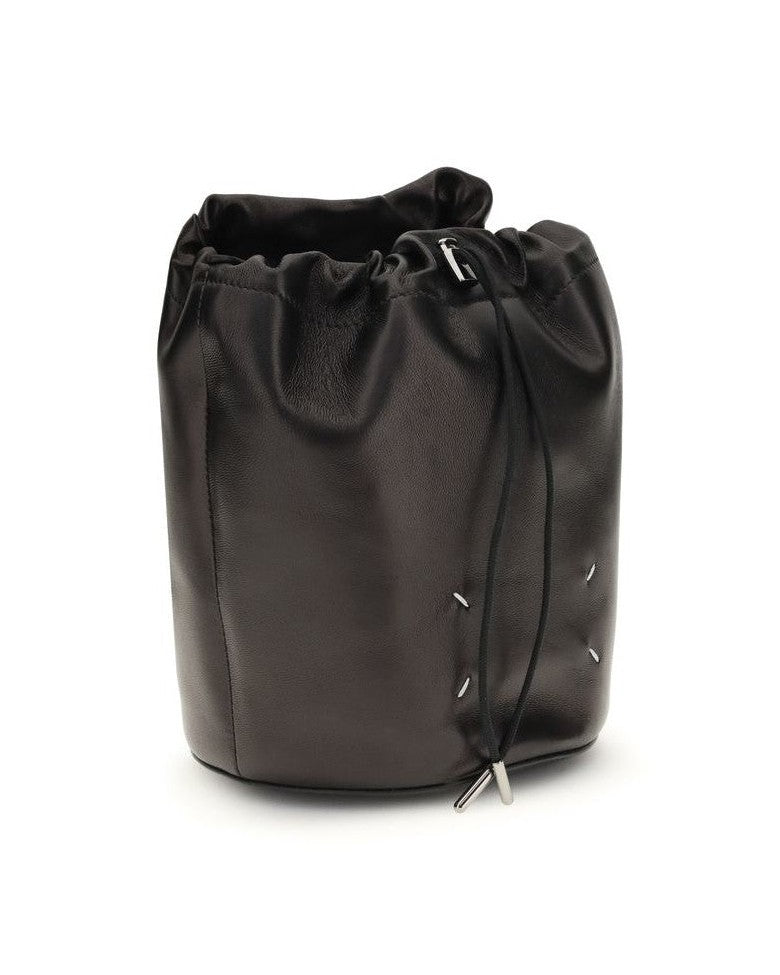 Maison Margiela Black Calf Leather Bos Taurus Shoulder Bag Glam Steals