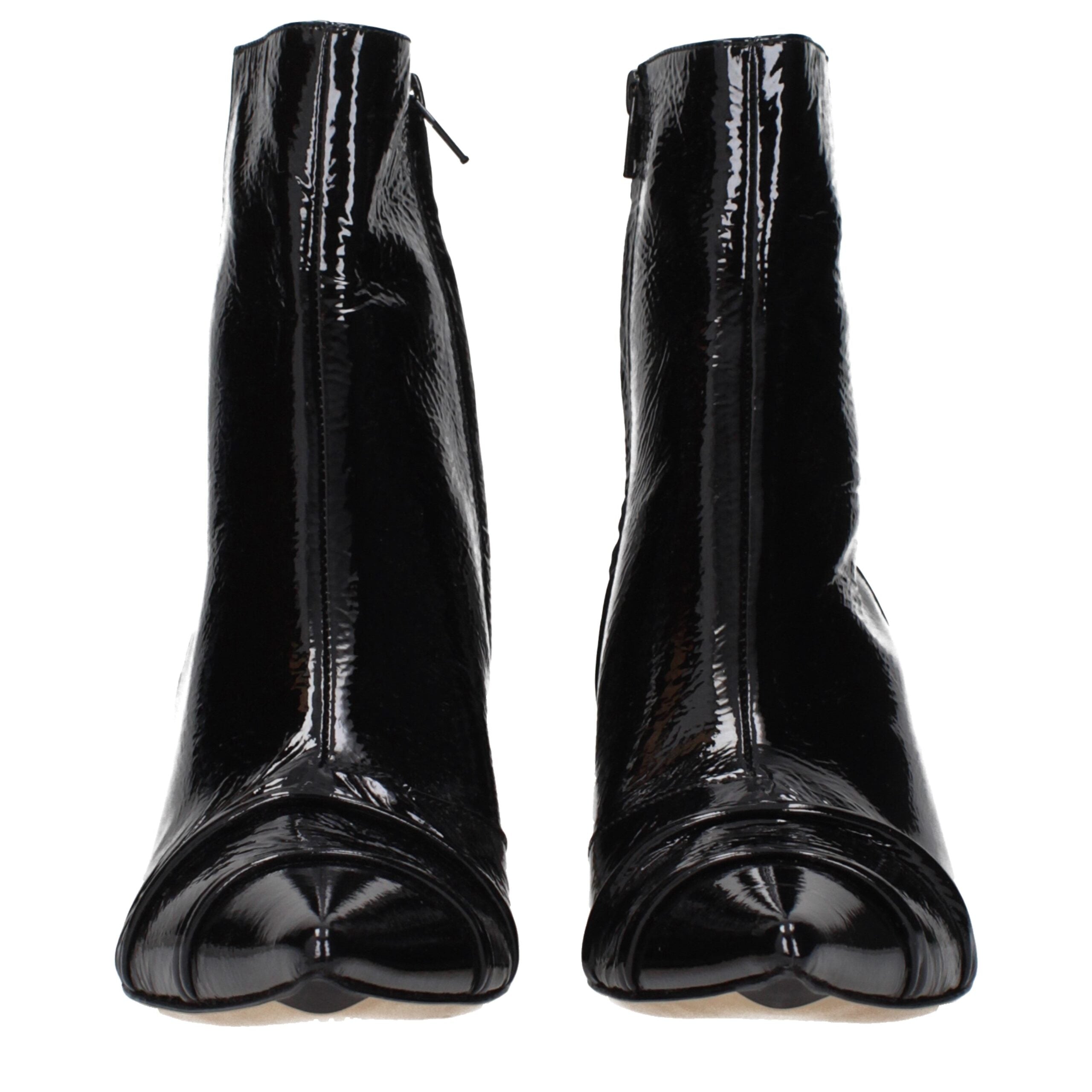 Maison Margiela Black Leather Ankle Boots Glam Steals