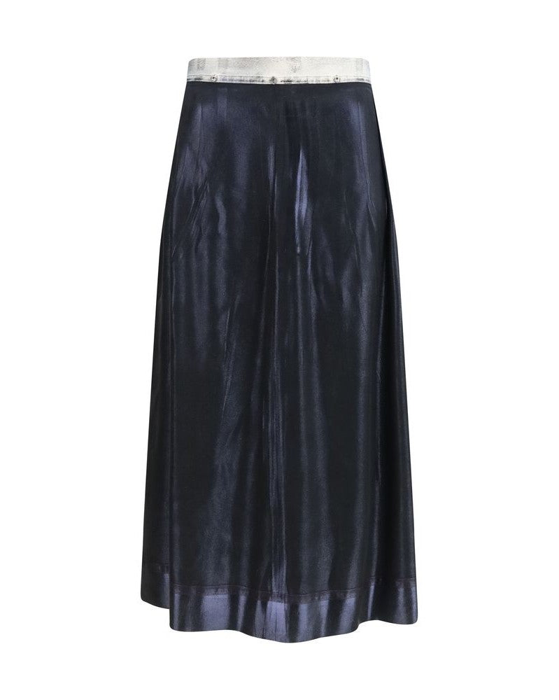 Maison Margiela Blue Acetate Midi Skirt 