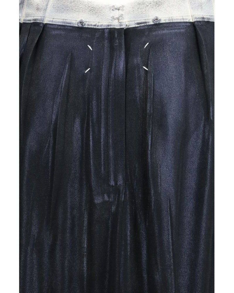 Maison Margiela Blue Acetate Midi Skirt 