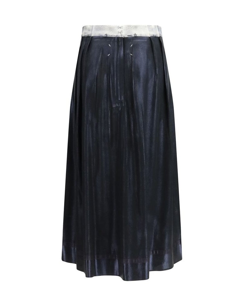 Maison Margiela Blue Acetate Midi Skirt 