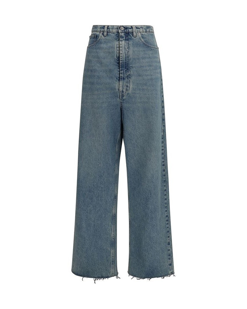 Maison Margiela Blue Cotton High Waisted Jeans Glam Steals