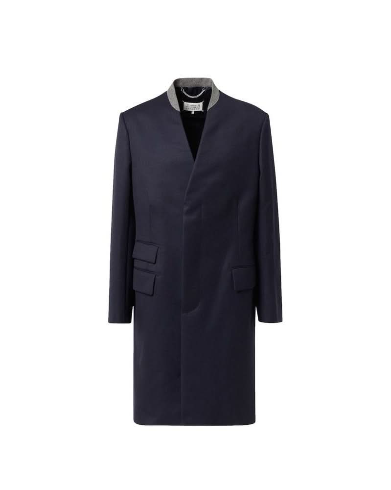 Maison Margiela Blue Wool Coat Glam Steals