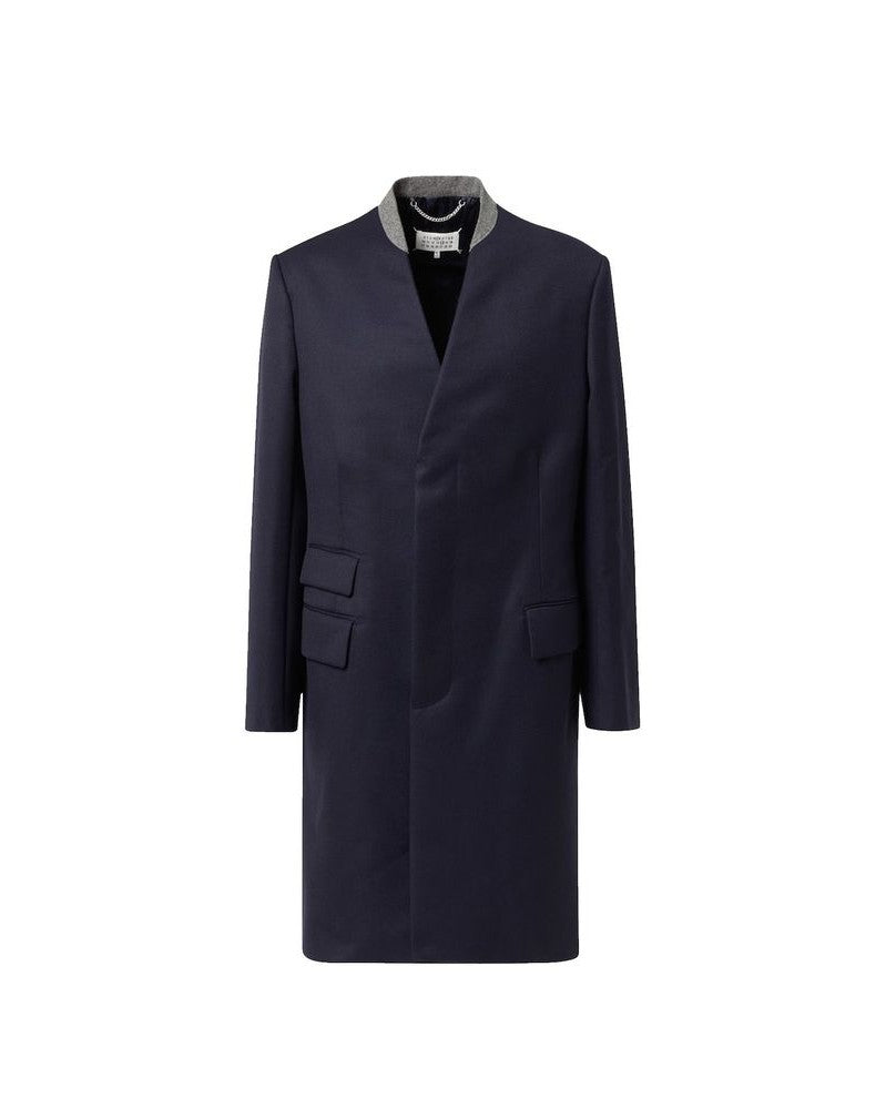 Maison Margiela Blue Wool Coat Glam Steals